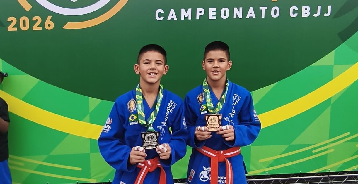 Augusto e Gabriel Vieira se consagram campeão e vice no Campeonato Brasileiro de Jiu-Jitsu em São Paulo